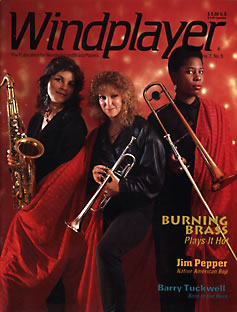 Burning Brass on the cover of Windplayer magazine.